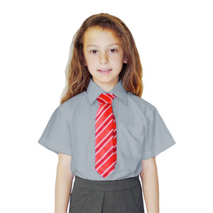 Organic School Uniform - Grey Unisex Short Sleeve Shirt Organic School Uniform - Grey Unisex Short Sleeve Shirt