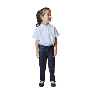 Organic School Uniform - Girl Regular Fit Trousers (Navy) Organic School Uniform - Girl Regular Fit Trousers (Navy)