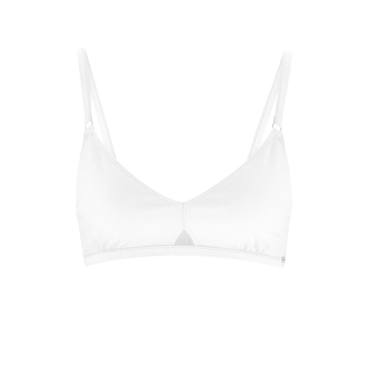 Living Crafts Organic Cotton Gabriela Triangle Bra in Off White