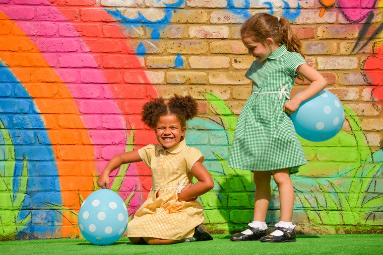 Organic School Uniform Yellow Summer Gingham Checked Dress