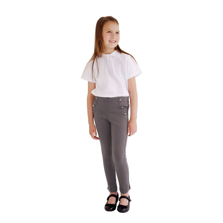 Organic School Uniform - Girl Jersey Trousers (Grey)