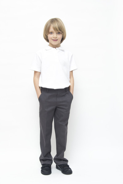 Organic School Uniform - Grey Classic Fit Boys Trousers