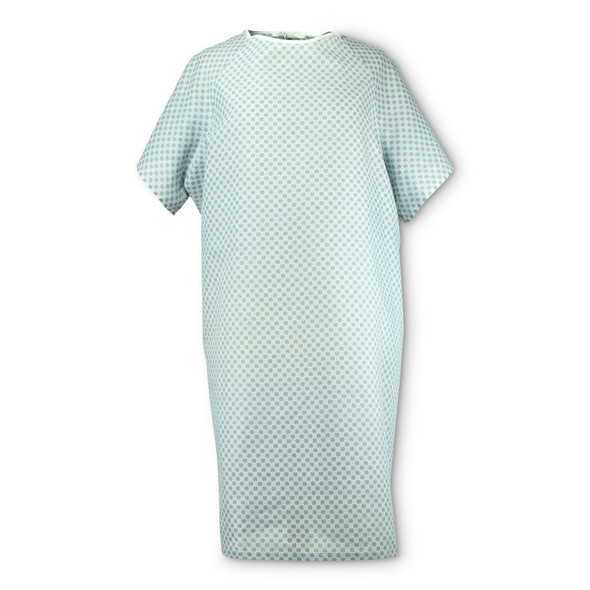 Small Blue Cotton Twill Patient Gown (price per dozen)