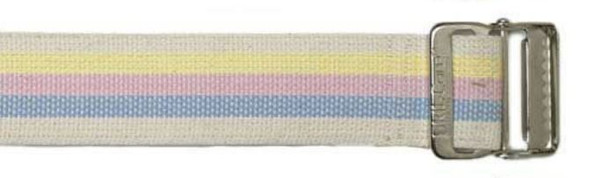 Cotton Gait Belt, Standard Webbing 60 ", Pastel Stripes