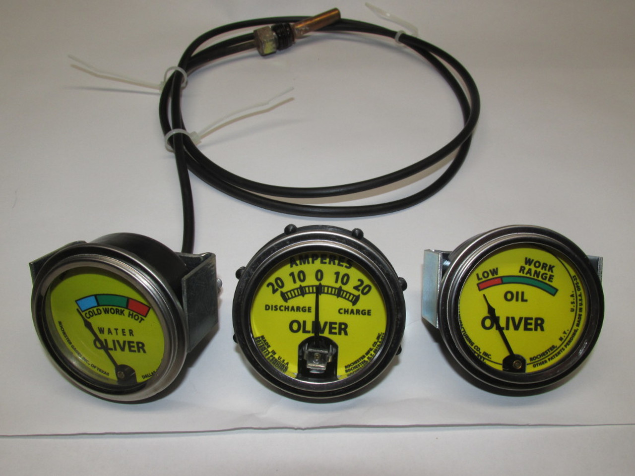 Set of 3 Gauges (USA)  Yellow Faced