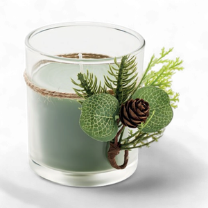 Forest glass plant-based wax candle holder