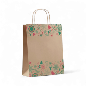 Medium 90gsm recycled paper christmas gift bag