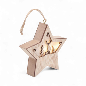 MDF star decoration with internal light