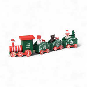 Wooden mdf christmas train decoration