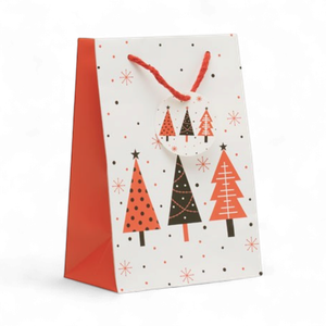 Small 128gsm recycled paper gift bag with tag