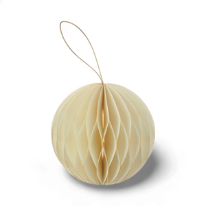 Foldable recycled paper christmas bauble hanger