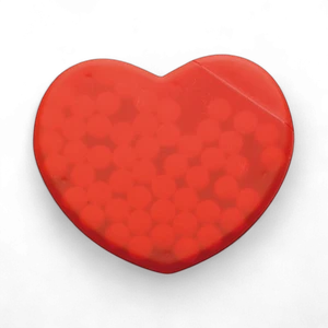 Heart shaped polypropylene mint box dispenser