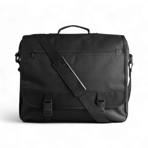 600d polyester document flap bag with shoulder strap