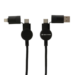 Oakland RCS recycled plastic 6-in-1 fast charging 45W cable Oakland RCS recycled plastic 6-in-1 fast charging 45W cable