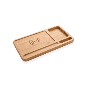 Bamboo desk organiser 5W wireless charger Bamboo desk organiser 5W wireless charger