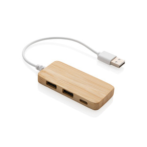 Bamboo hub with Type-C Bamboo hub with Type-C