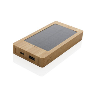 Sunwick 10.000 mAh Bamboo solar powerbank Sunwick 10.000 mAh Bamboo solar powerbank