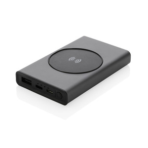 Terra RCS recycled aluminium 5000 mAh powerbank 5W wireless Terra RCS recycled aluminium 5000 mAh powerbank 5W wireless