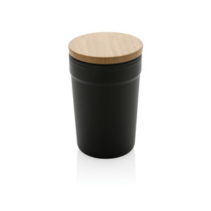 GRS certified recycled PP mug with bamboo lid GRS certified recycled PP mug with bamboo lid
