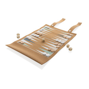 Britton cork foldable backgammon and checkers game set Britton cork foldable backgammon and checkers game set
