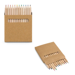 Kraft paper box with 12 colouring pencils Kraft paper box with 12 colouring pencils