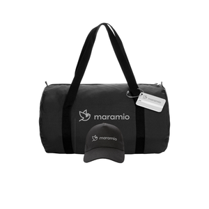 MOQ 50 - Weekend pack with foldable recycled sports bag and aluminium luggage tag MOQ 50 - Weekend pack with foldable recycled sports bag and aluminium luggage tag