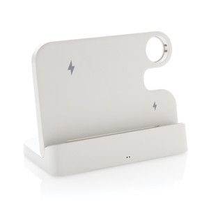 Joltz RCS recycled plastic dual 15W charger with iWatch slot Joltz RCS recycled plastic dual 15W charger with iWatch slot