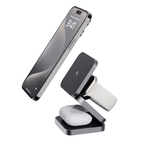 Terra RCS recycled aluminum foldable 3 in 1 15W charger Terra RCS recycled aluminum foldable 3 in 1 15W charger
