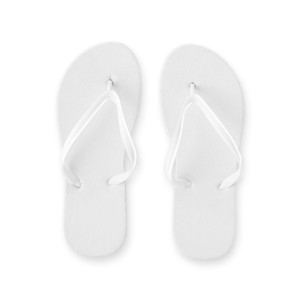 Comfortable slippers with EVA soles and PVC straps. The sole is fully customisable with sublimation. Available sizes: L/XL (40 to 43). Supplied in a bag and assembled in case of customization and disassembled in case of non-customization Comfortable slippers with EVA soles and PVC straps. The sole is fully customisable with sublimation. Available sizes: L/XL (40 to 43). Supplied in a bag and assembled in case of customization and disassembled in case of non-customization