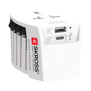 SKROSS World Travel Adapter MUV 2-pole with USB A and C SKROSS World Travel Adapter MUV 2-pole with USB A and C