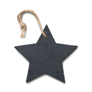 Slate star shaped christmas hanger with cord
