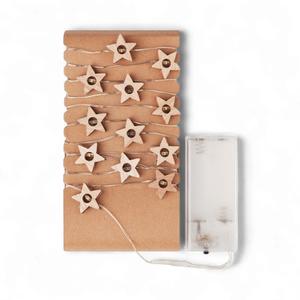 Milky way wooden star LED light string