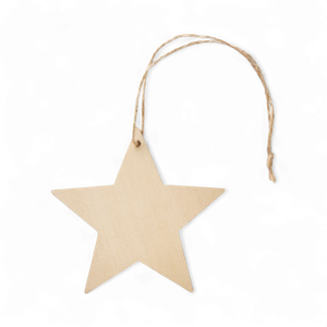 Wooden mdf star shaped decoration hanger