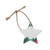 Seed paper star shaped christmas ornament with jute rope