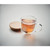 Double wall borosilicate 220ml mug with bamboo lid