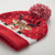 Christmas knitted acrylic beanie with bobble