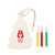 Poplar wooden Christmas tree ornament with markers