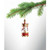 Wooden decorative carousel ornament with hanger