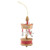 Wooden decorative carousel ornament with hanger
