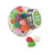 Glass jar multicolour jelly beans candy