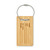 Bamboo luggage tag with stainless steel rope