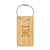 Bamboo luggage tag with stainless steel rope