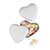 Heart shaped metal tin box with candies