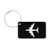 Aluminium luggage tag with metal string