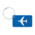 Aluminium luggage tag with metal string