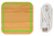 Bamboo 5W wireless charger with USB