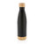 Vacuum stainless steel bottle with bamboo lid and bottom