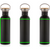 Modern stainless steel bottle with bamboo lid