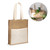 Jute bag - 100% - (240 g/m²) with 65cm handles and a front 100% cotton pocket (140 gsm)