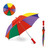 Colourful polyester kid's umbrella with manual opening and EVA handle